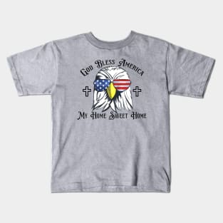 God Bless America Eagle Kids T-Shirt